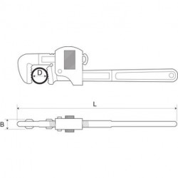 Bahco 361 Stillson Type tuyau clé à Diverses Tailles
