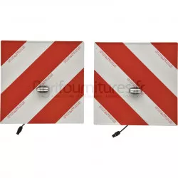 Jeu de plaques d'avertissement double-face, à led