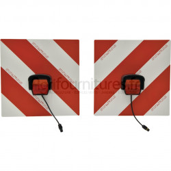 Jeu de plaques d'avertissement double-face, à led