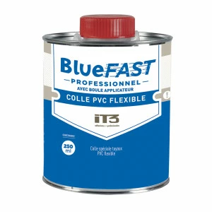 Colle "Bluefast", spéciale PVC souple, séchage rapide, pot métal