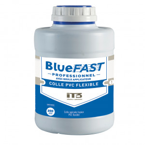 Colle "Bluefast", spéciale PVC souple, séchage rapide, pot plastique