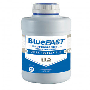 Colle Bluefast, spéciale PVC souple, séchage rapide, pot plastique