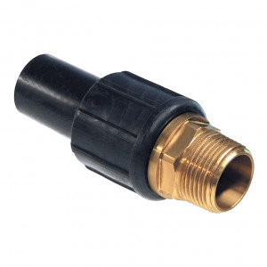 Raccord union de transition PE / laiton mâle SDR 11, PN 16