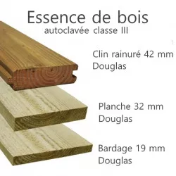 Abri simple pente larg. 3 m x prof. 4 m La Gée Cheval