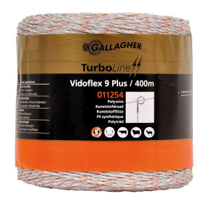 Fil conducteur clôture Vidoflex 9 Turboline Plus blanc long. 400 m Gallagher