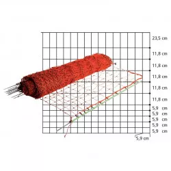 Filet poulets et volailles orange pointe simple haut. 112 cm, rouleau de 50 m Gallagher