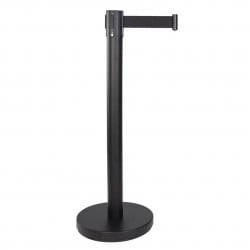 Poteau Viso noir - sangle noire 2 m