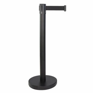 Poteau Viso noir - sangle noire 2 m