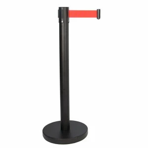 Poteau Viso noir - sangle rouge 2 m