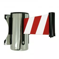 Enrouleur mural Viso - sangle rouge-blanche 2 m