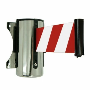 Enrouleur mural Viso - sangle rouge-blanche 2 m