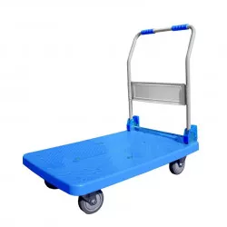Chariot de manutention Viso avec poignée rabattable - roues Ø 100 mm - 150 kg max.