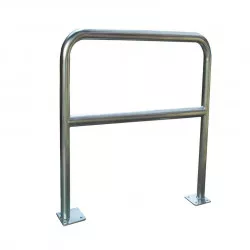 Barrière sécurité Viso avec platine et fixations - tube Ø 40 mm - Inox 304 L 2000 x H1000 mm
