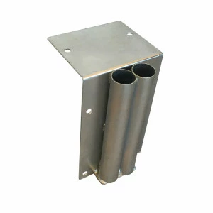 Fixation Viso pour 2 pieds de barrière série BAS400 - Ø 40 mm - Acier galvanisé