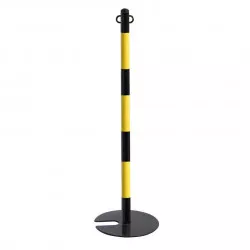 Poteau budget Viso acier noir-jaune