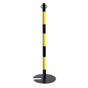 Poteau budget Viso acier noir-jaune