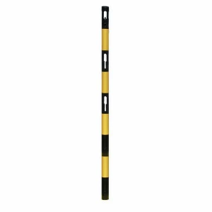Poteau métal Viso à sceller - noir-jaune H 1,5m - Ø 50