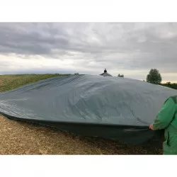 Film d'ensilage barrière à l'oxygène Silo2Block 7 couches noir vert - Plastika Kritis - méga bobine XXL 150 m