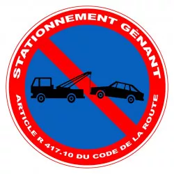 Panneau PVC Viso : STATIONNEMENT GENANT - lot de 5