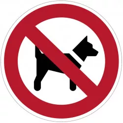 Panneau PVC Viso : INTERDIT AUX CHIENS - lot de 5