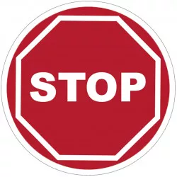 Panneau PVC Viso : STOP - lot de 5