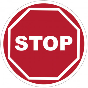 Panneau PVC Viso : STOP - lot de 5