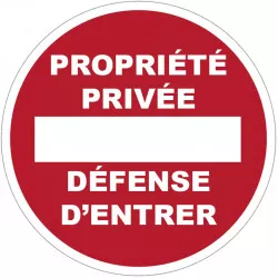 Panneau PVC Viso : PROPRIETE PRIVEE DEFENSE D'ENTRER - lot de 5