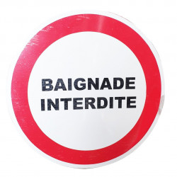 Panneau PVC Viso : BAIGNADE INTERDITE - lot de 5