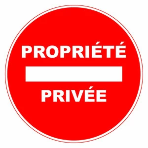 Panneau PVC Viso : PROPRIETE PRIVEE - lot de 5