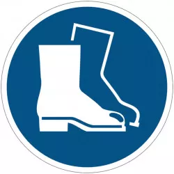 Panneau PVC Viso : CHAUSSURES DE SECURITE OBLIGATOIRE - lot de 5