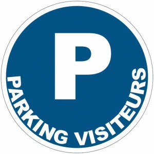 Panneau PVC Viso : PARKING VISITEURS - lot de 5