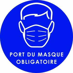 Panneau PVC Viso : PORT DU MASQUE OBLIGATOIRE - lot de 5