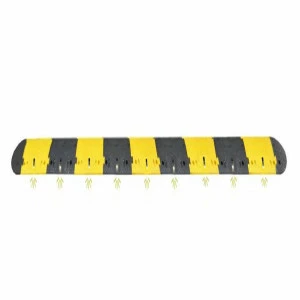 Ralentisseur FASTLED7050 Viso - noir-jaune - 5000x430x70 mm avec LED solaire et fixations tous supports