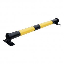 Butée parking Viso acier noir-jaune - 1230 x Ø 75 mm