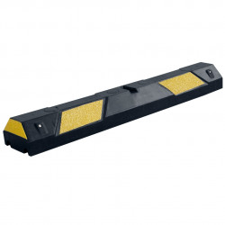 Butée de parking Viso caoutchouc - noir-jaune - avec fixations 1300 x 150 x 100 mm