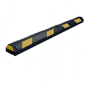 Butée de parking Viso caoutchouc - noir-jaune - avec fixations 1830 x 150 x 100 mm