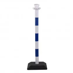 Poteau PVC Viso à monter bleu-blanc - base à lester