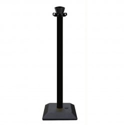 Poteau PVC Viso monobloc base lestée - noir