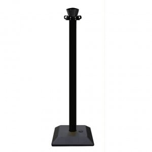 Poteau PVC Viso monobloc base lestée - noir
