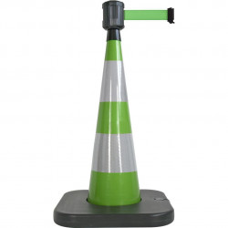 Cône lesté Viso vert avec base à lester et boitier étanche - sangle 2 m x 50 cm - Verte
