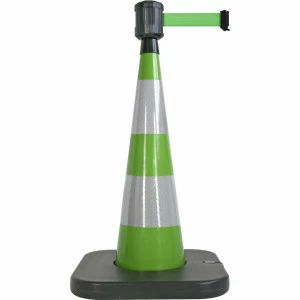 Cône lesté Viso vert avec base à lester et boitier étanche - sangle 2 m x 50 cm - Verte