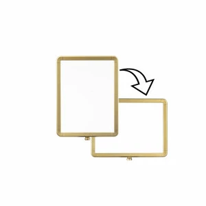 Support affiche rotatif Viso mode paysage ou portrait - ABS - Format A4