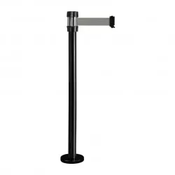 Poteau de guidage Viso RSF2 noir à fixer - sangle grise - 2 m
