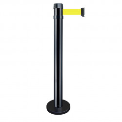 Poteau de guidage Viso RSF4 noir à fixer - sangle jaune - 4 m