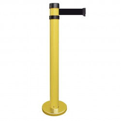 Poteau de guidage Viso RSF4 jaune à fixer -sangle noire - 4 m