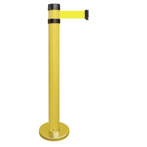 Poteau de guidage Viso RSF4 jaune à fixer - sangle jaune - 4 m