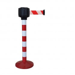 Poteau Viso RX1050 rouge-blanc - boitier étanche - sangle rouge-blanche - 10 m x 50 mm