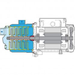 Pompe MXP 204 Tri Calpeda multicellulaire, horizontale