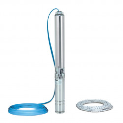 Pompe 4SDP 3-8 E20 Tri Calpeda équipée, 4" immergée inox pour forages