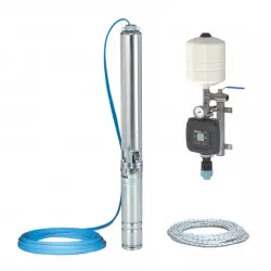 Pompe 4SDP 3-11 E40 Mono Calpeda équipée, 4" immergée inox pour forages avec KEASYFOR 32-8